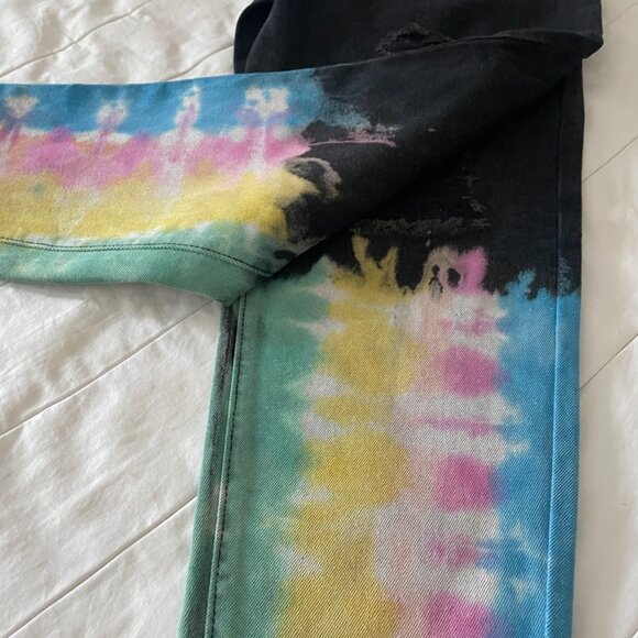 🗣️ Free Speech Jeanies – Bold Striped Revival (30" Waist) - Picture 3 of 16